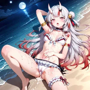 白い物質 Nakiri Ayame - Bad Beach Hololive - Page 134