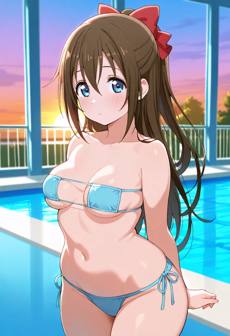 Nankoai Shizuku Osaka- Poolside Photoshoot Love Live Nijigasaki High School Idol Club - Image 1