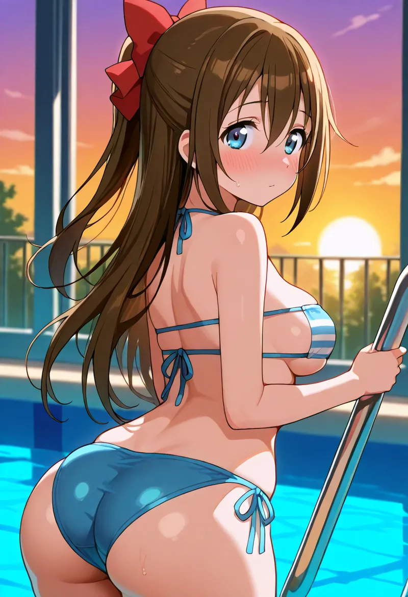 Nankoai Shizuku Osaka- Poolside Photoshoot Love Live Nijigasaki High School Idol Club - Image 106