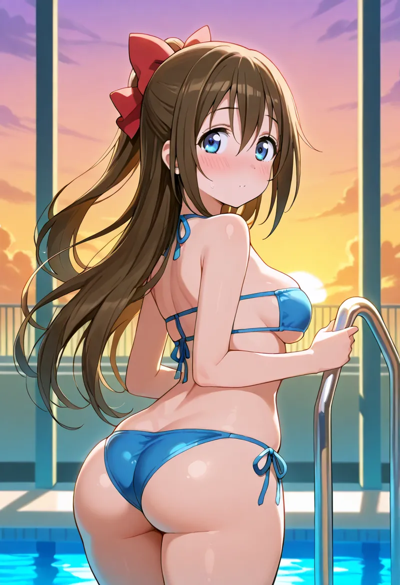 Nankoai Shizuku Osaka- Poolside Photoshoot Love Live Nijigasaki High School Idol Club - Image 108