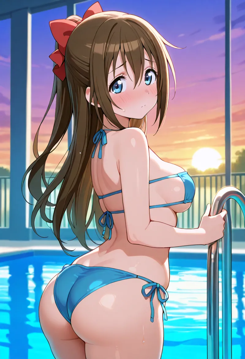 Nankoai Shizuku Osaka- Poolside Photoshoot Love Live Nijigasaki High School Idol Club - Image 113