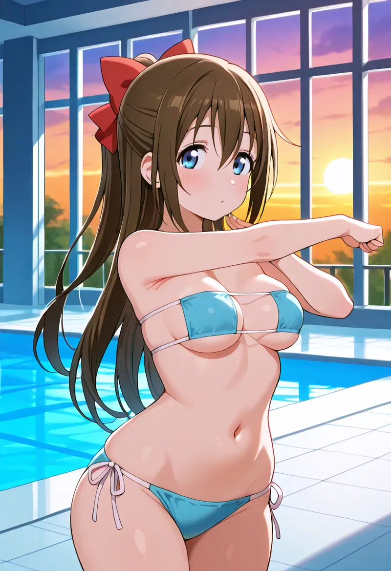 Nankoai Shizuku Osaka- Poolside Photoshoot Love Live Nijigasaki High School Idol Club - Image 14