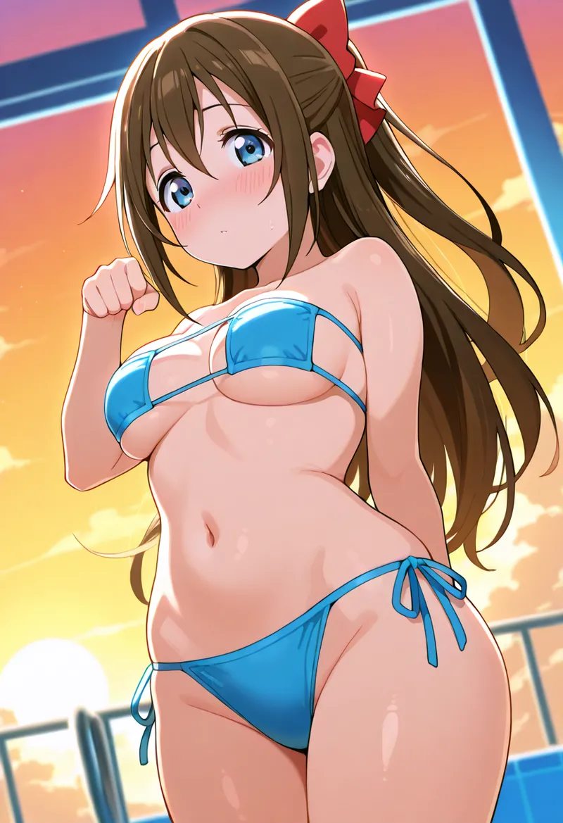 Nankoai Shizuku Osaka- Poolside Photoshoot Love Live Nijigasaki High School Idol Club - Image 19