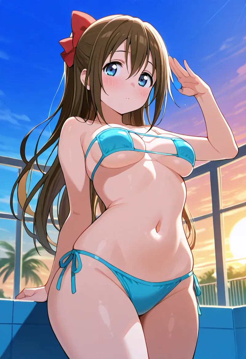 Nankoai Shizuku Osaka- Poolside Photoshoot Love Live Nijigasaki High School Idol Club - Image 20