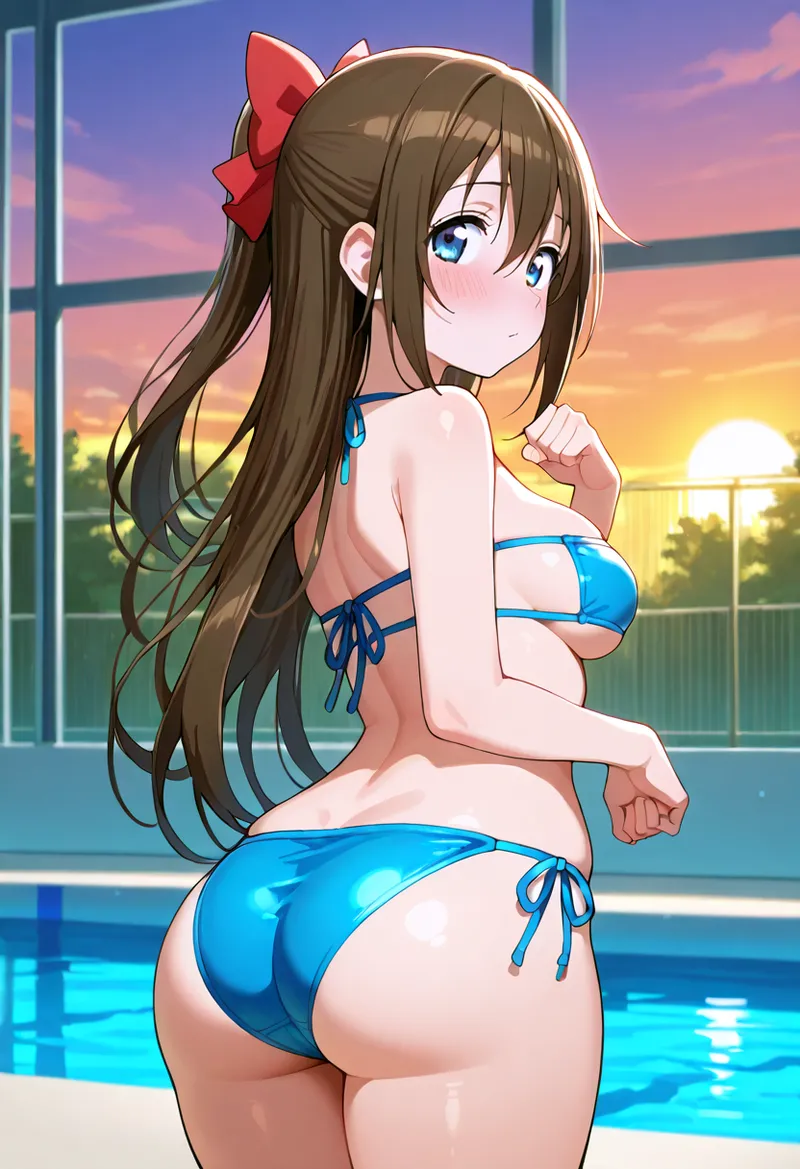 Nankoai Shizuku Osaka- Poolside Photoshoot Love Live Nijigasaki High School Idol Club - Image 23