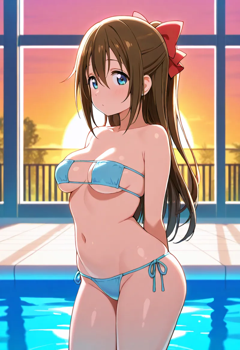 Nankoai Shizuku Osaka- Poolside Photoshoot Love Live Nijigasaki High School Idol Club - Image 36