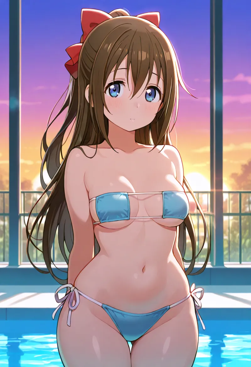 Nankoai Shizuku Osaka- Poolside Photoshoot Love Live Nijigasaki High School Idol Club - Image 37