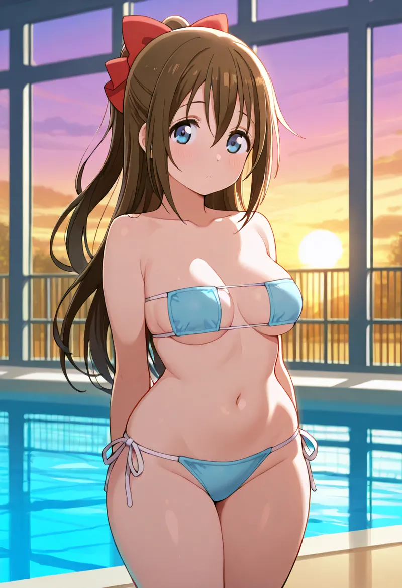 Nankoai Shizuku Osaka- Poolside Photoshoot Love Live Nijigasaki High School Idol Club - Image 4