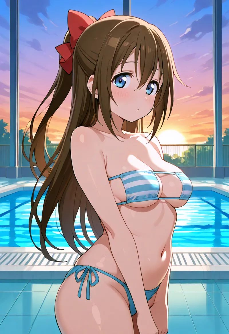 Nankoai Shizuku Osaka- Poolside Photoshoot Love Live Nijigasaki High School Idol Club - Image 42