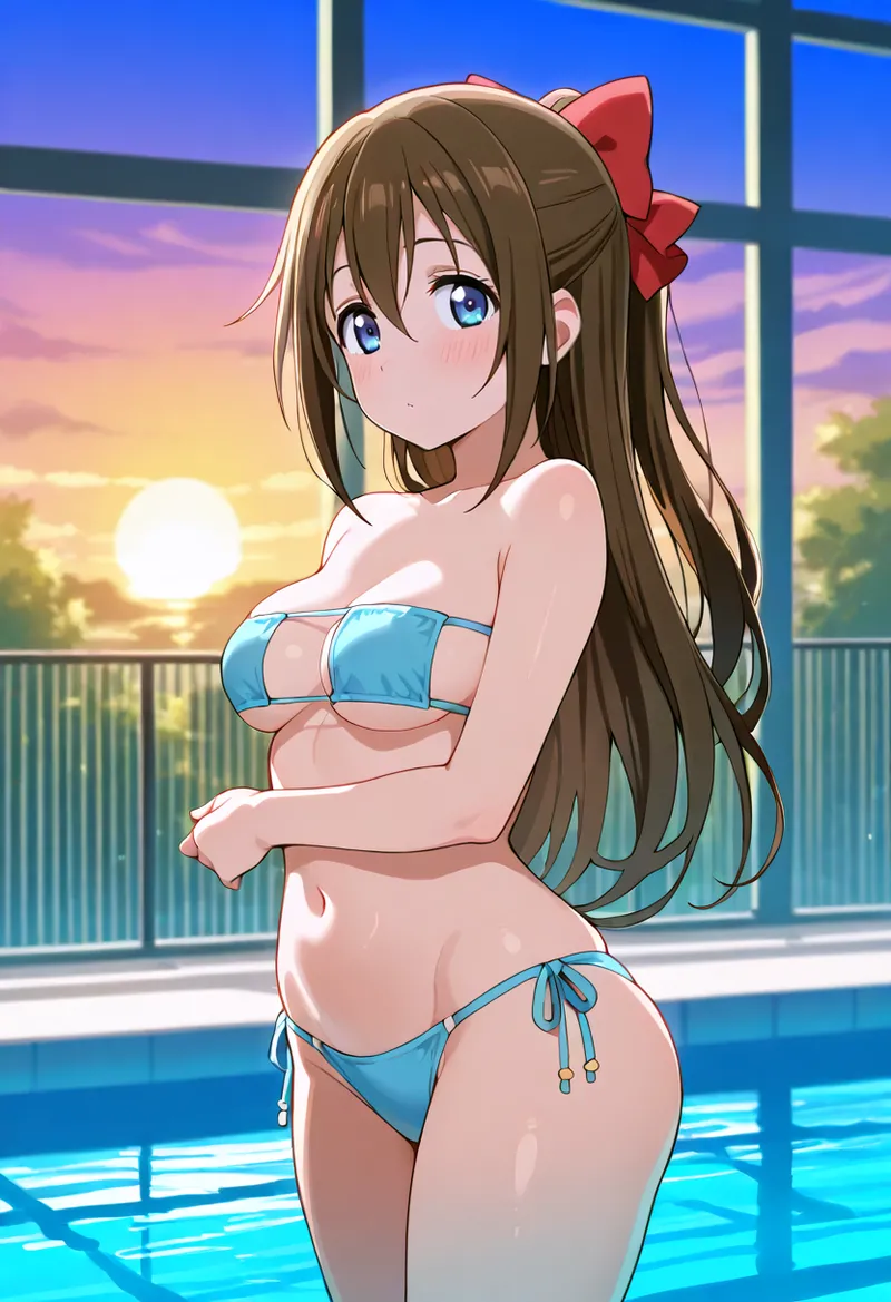Nankoai Shizuku Osaka- Poolside Photoshoot Love Live Nijigasaki High School Idol Club - Image 45