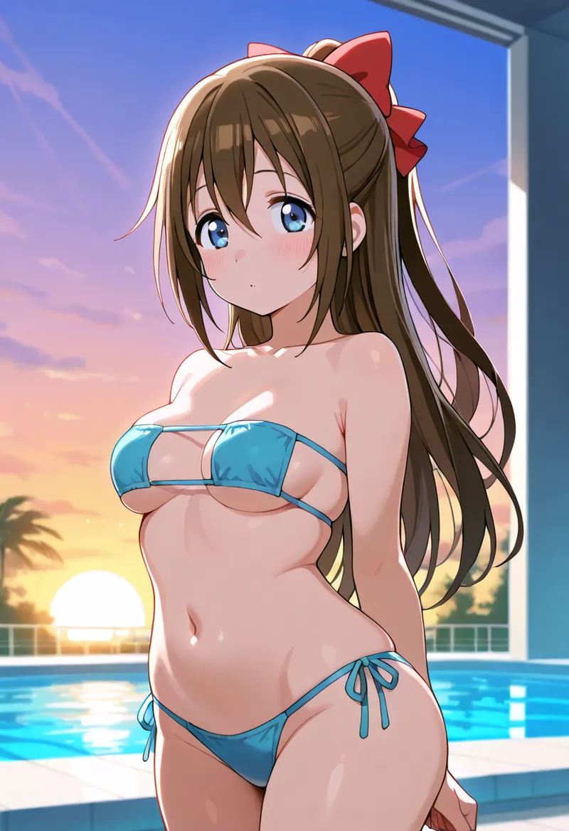 Nankoai Shizuku Osaka- Poolside Photoshoot Love Live Nijigasaki High School Idol Club - Image 46