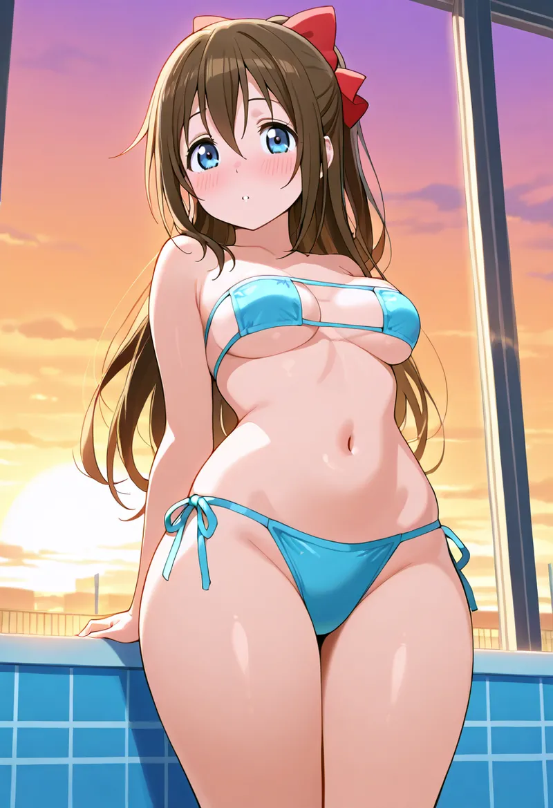 Nankoai Shizuku Osaka- Poolside Photoshoot Love Live Nijigasaki High School Idol Club - Image 54