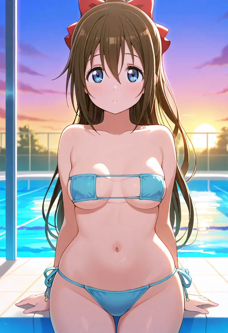 Nankoai Shizuku Osaka- Poolside Photoshoot Love Live Nijigasaki High School Idol Club - Image 7
