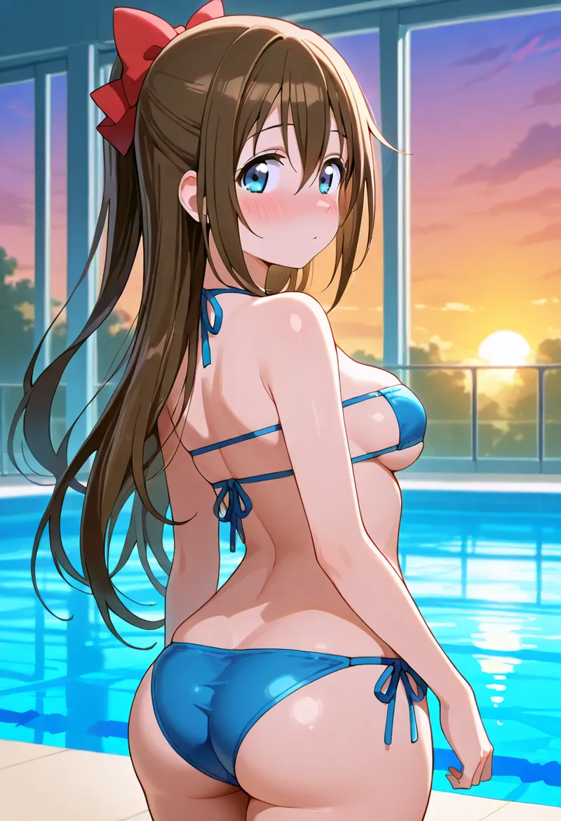 Nankoai Shizuku Osaka- Poolside Photoshoot Love Live Nijigasaki High School Idol Club - Image 73