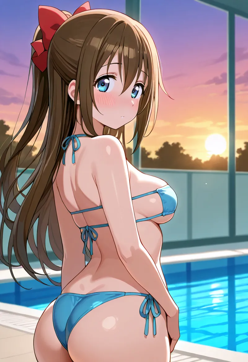 Nankoai Shizuku Osaka- Poolside Photoshoot Love Live Nijigasaki High School Idol Club - Image 81