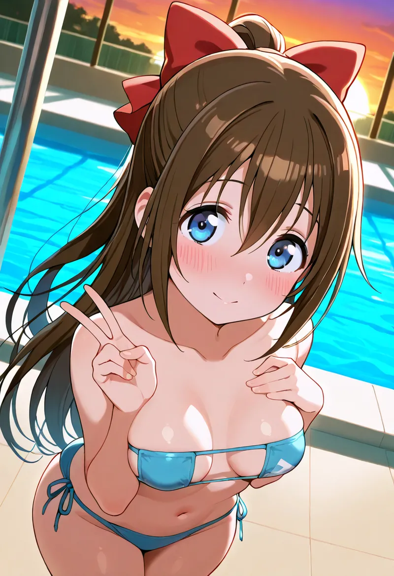 Nankoai Shizuku Osaka- Poolside Photoshoot Love Live Nijigasaki High School Idol Club - Image 90