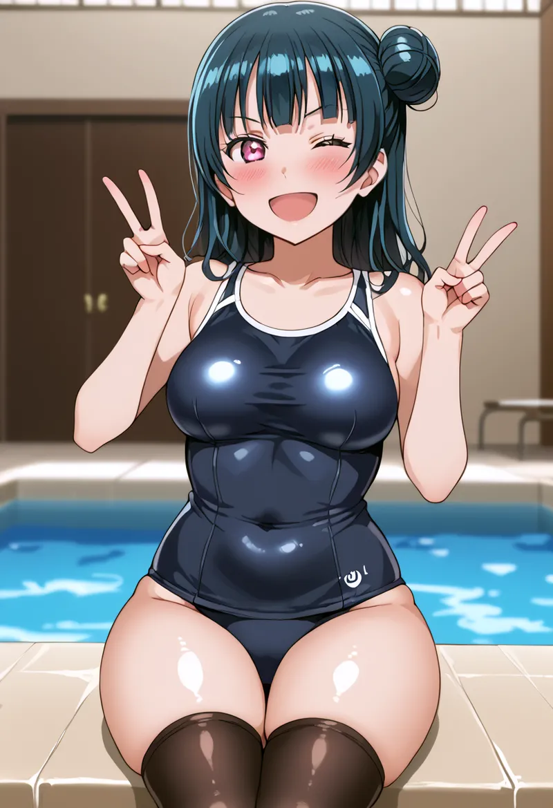 Nankoai Yoshiko Tsushima -Pool Activity Love Live Sunshine - Image 156