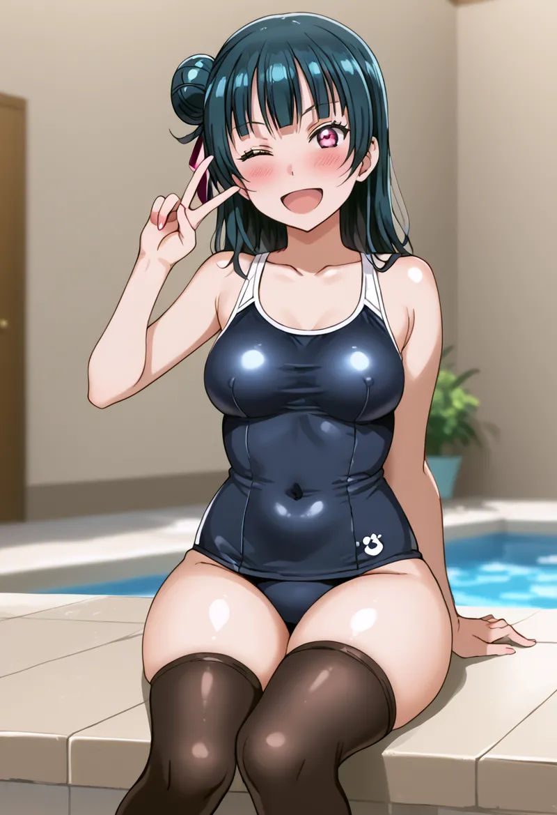Nankoai Yoshiko Tsushima -Pool Activity Love Live Sunshine - Image 21