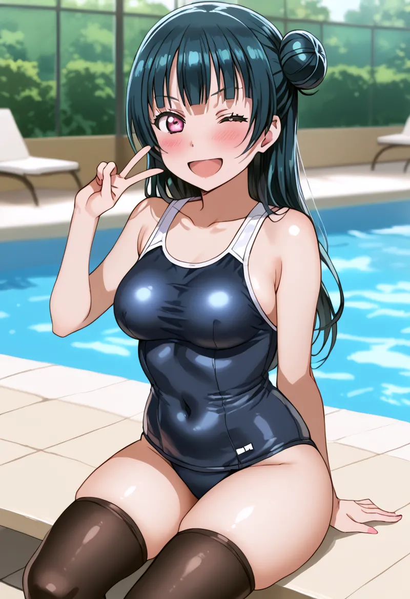 Nankoai Yoshiko Tsushima -Pool Activity Love Live Sunshine - Image 25
