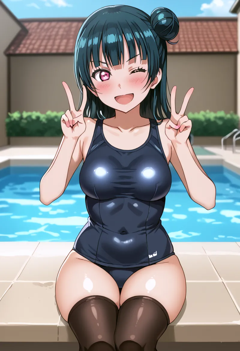 Nankoai Yoshiko Tsushima -Pool Activity Love Live Sunshine - Image 52