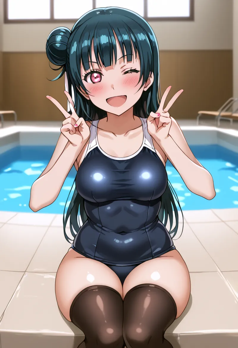 Nankoai Yoshiko Tsushima -Pool Activity Love Live Sunshine - Image 57