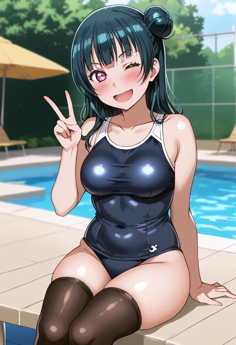Nankoai Yoshiko Tsushima -Pool Activity Love Live Sunshine - Image 61