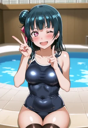 Nankoai Yoshiko Tsushima -Pool Activity Love Live Sunshine - Page 56