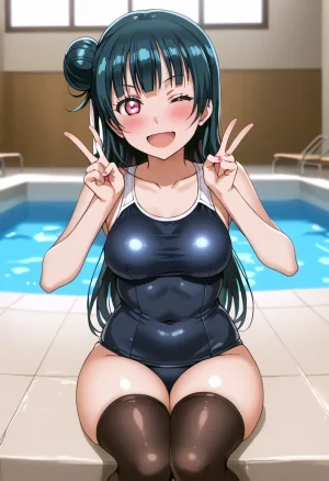 Nankoai Yoshiko Tsushima -Pool Activity Love Live Sunshine - Page 57