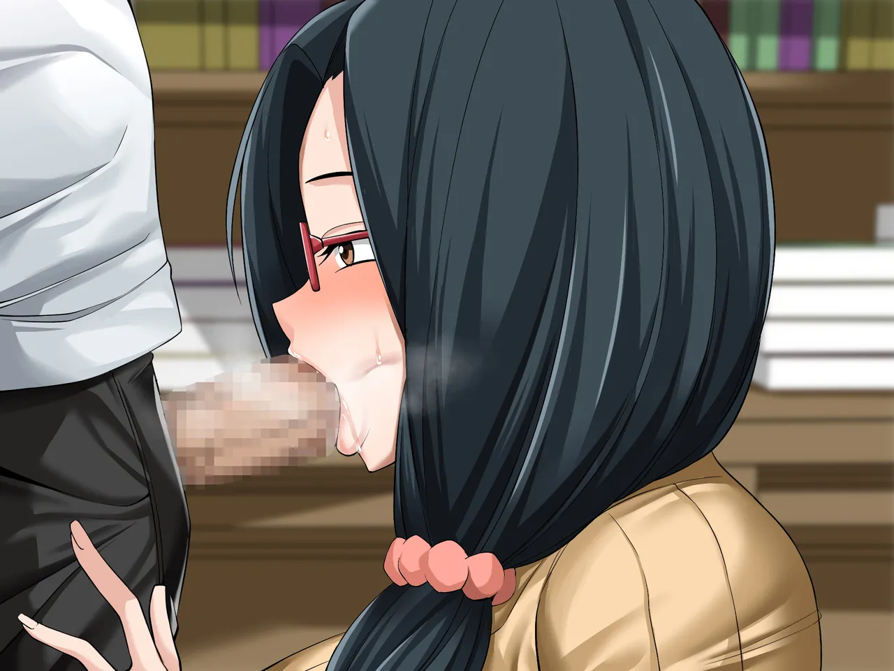 Nanohana Jam Lucky Machi no Honya de Ugoku Muchimuchi Bakunyuu na Jimi Hitozuma ga Beit Douryou no Wakai Chara Otoko ni Sukikatte Moteasobarete Netorarechau Hanashi - Image 291