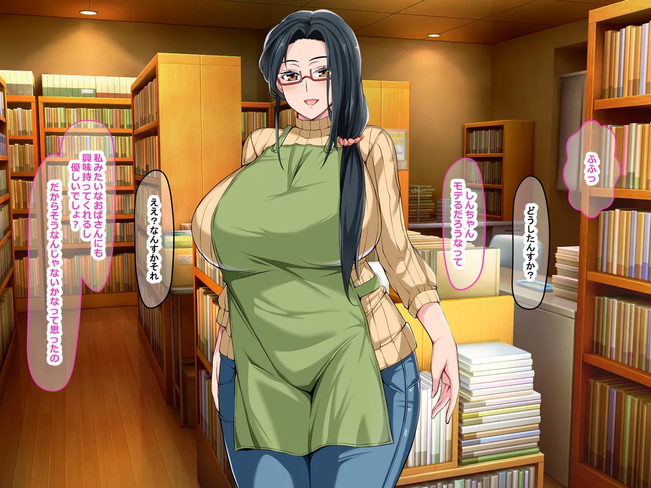 Nanohana Jam Lucky Machi no Honya de Ugoku Muchimuchi Bakunyuu na Jimi Hitozuma ga Beit Douryou no Wakai Chara Otoko ni Sukikatte Moteasobarete Netorarechau Hanashi - Image 32