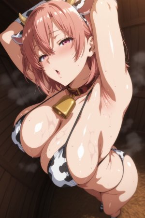 Ninia - Yui Yuigahama Cow Bikini - Page 9