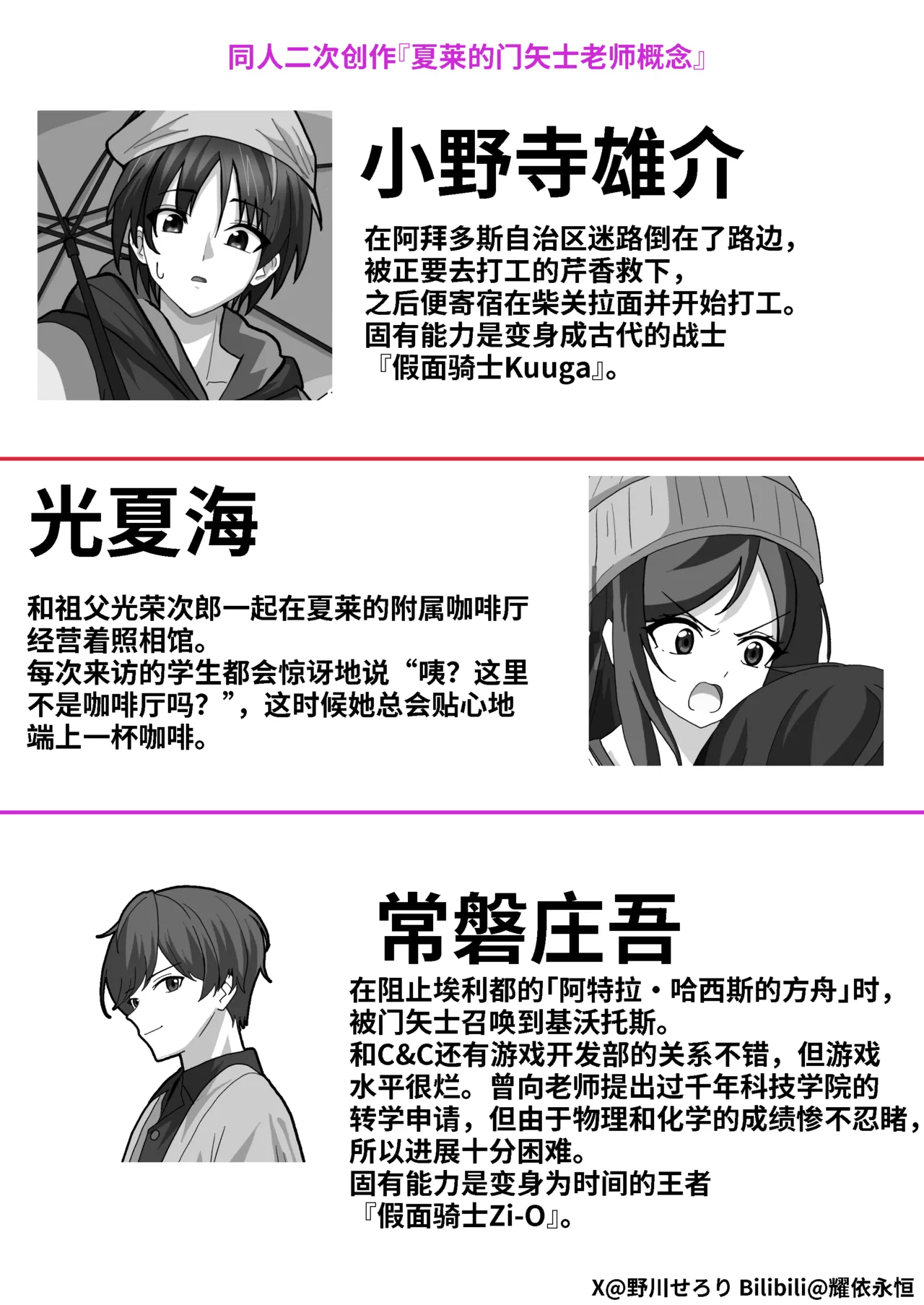 Nogawa Seroly Schale no Kadoya Tsukasa Sensei Gainen 夏莱的门矢士老师概念 Chinese - Image 110