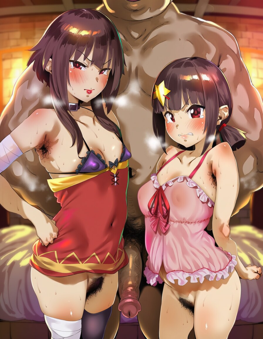 O3_aiArt イヤイヤご奉仕パコしているめぐみんこめっこ - Image 1