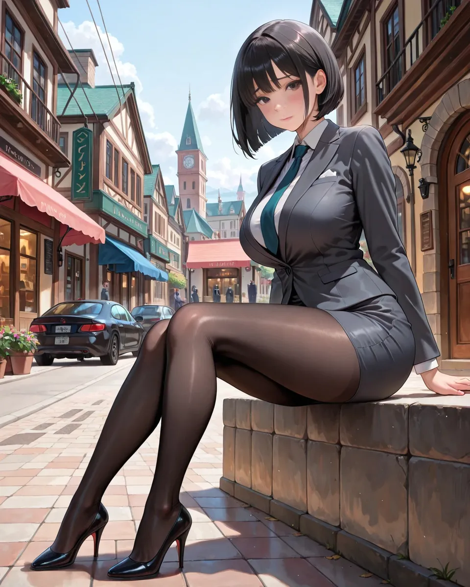 Office Sexy Lady, Pantyhose 01 A.I. - Image 139