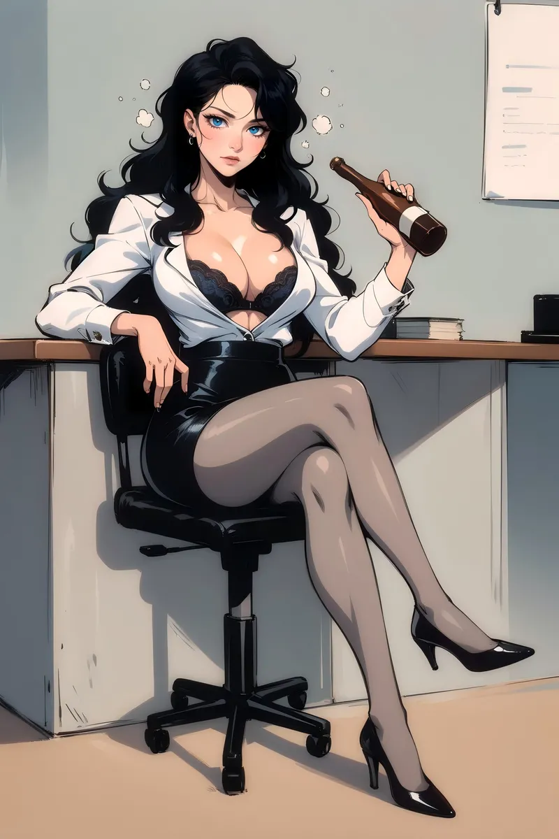 Office Sexy Lady, Pantyhose 01 A.I. - Image 14