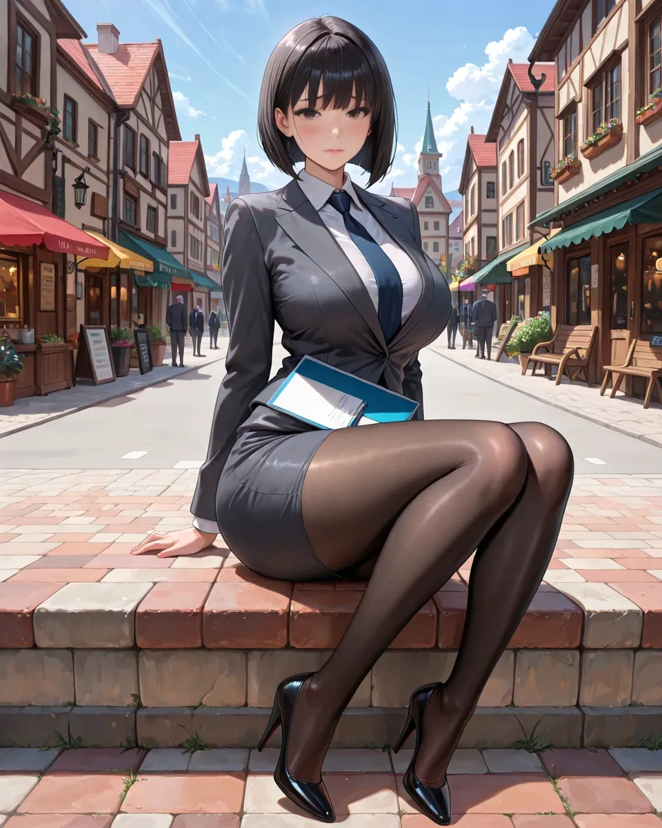 Office Sexy Lady, Pantyhose 01 A.I. - Image 141