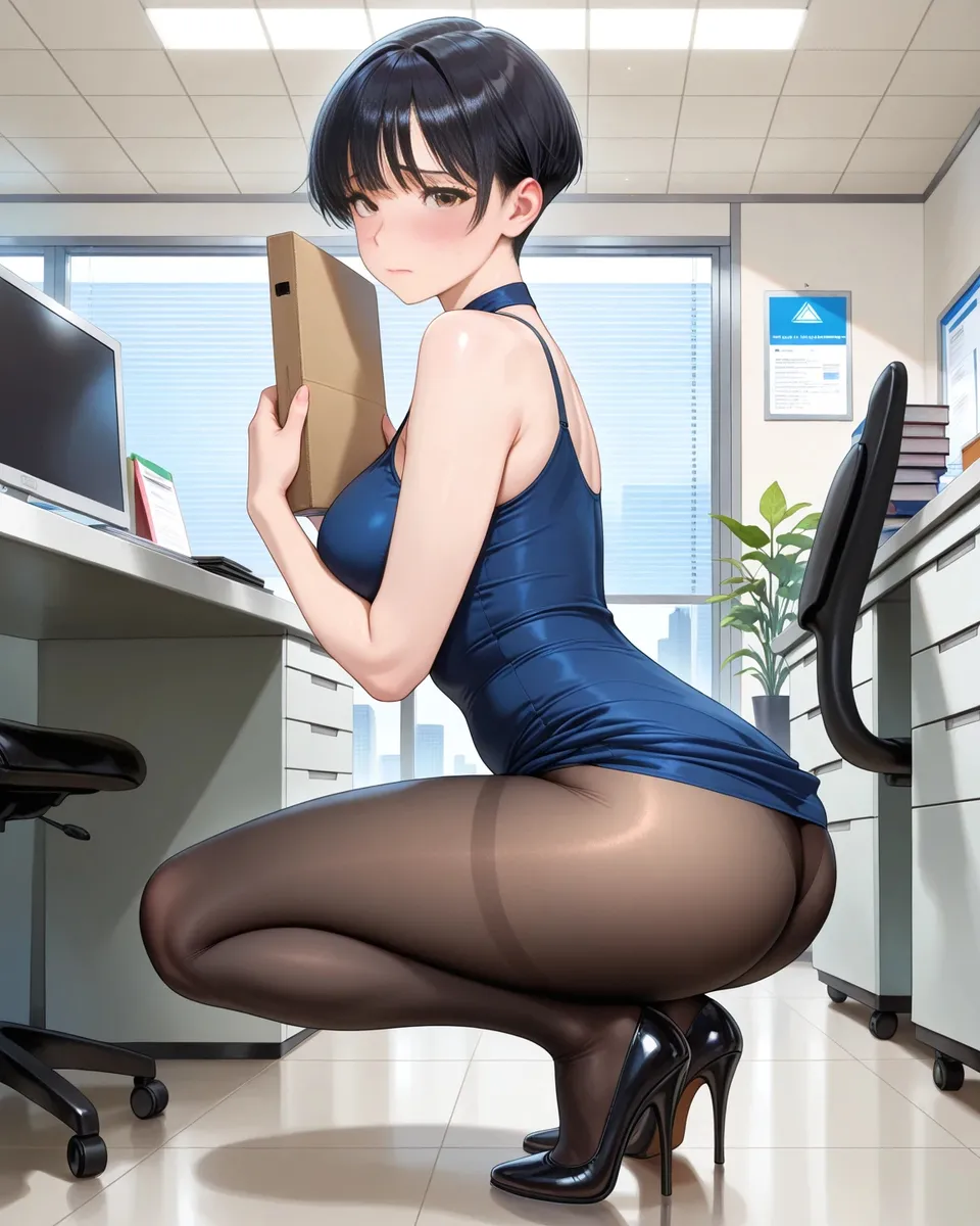 Office Sexy Lady, Pantyhose 01 A.I. - Image 148