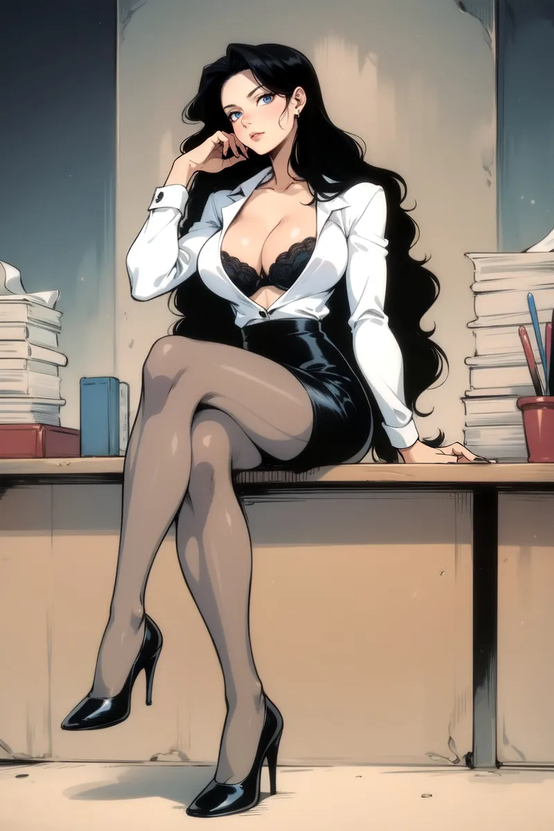 Office Sexy Lady, Pantyhose 01 A.I. - Image 17