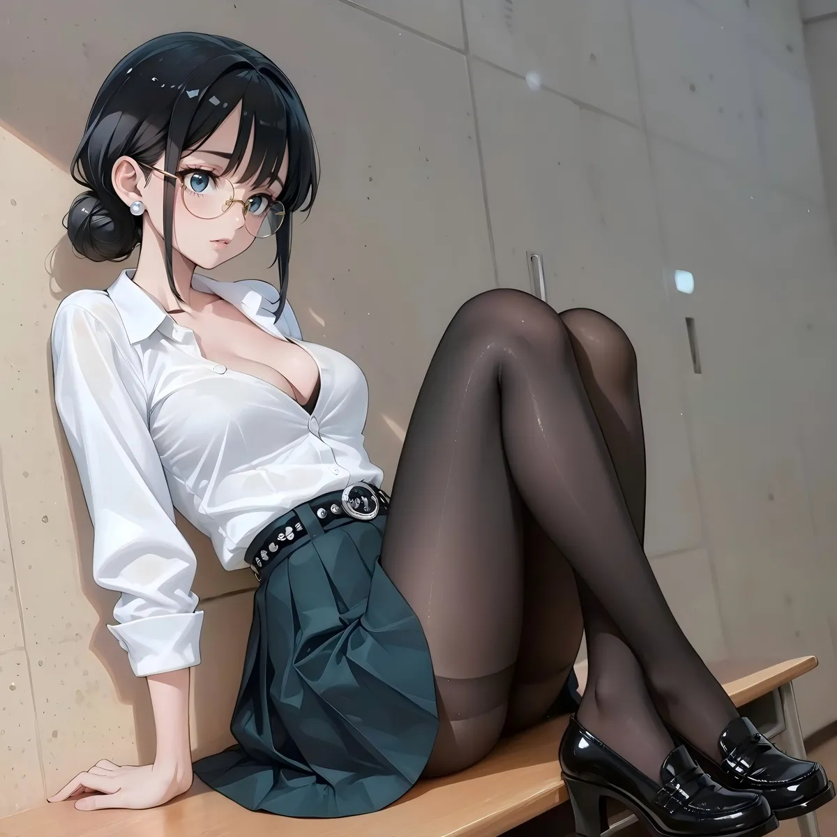 Office Sexy Lady, Pantyhose 01 A.I. - Image 60