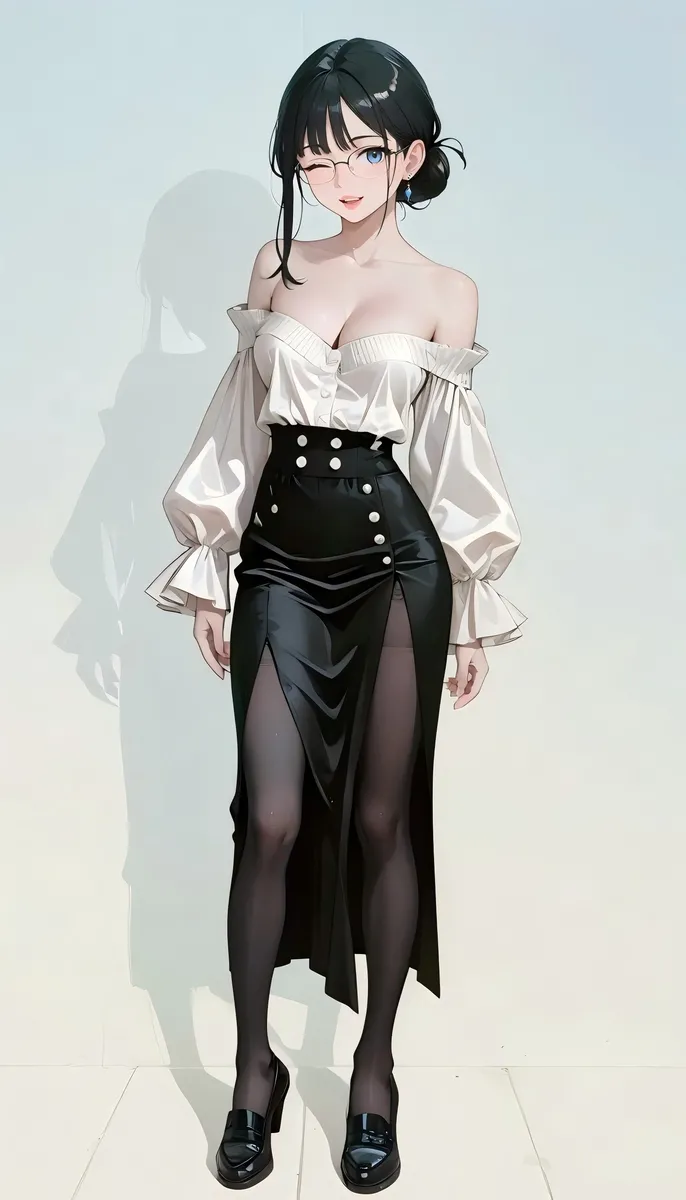 Office Sexy Lady, Pantyhose 01 A.I. - Image 61