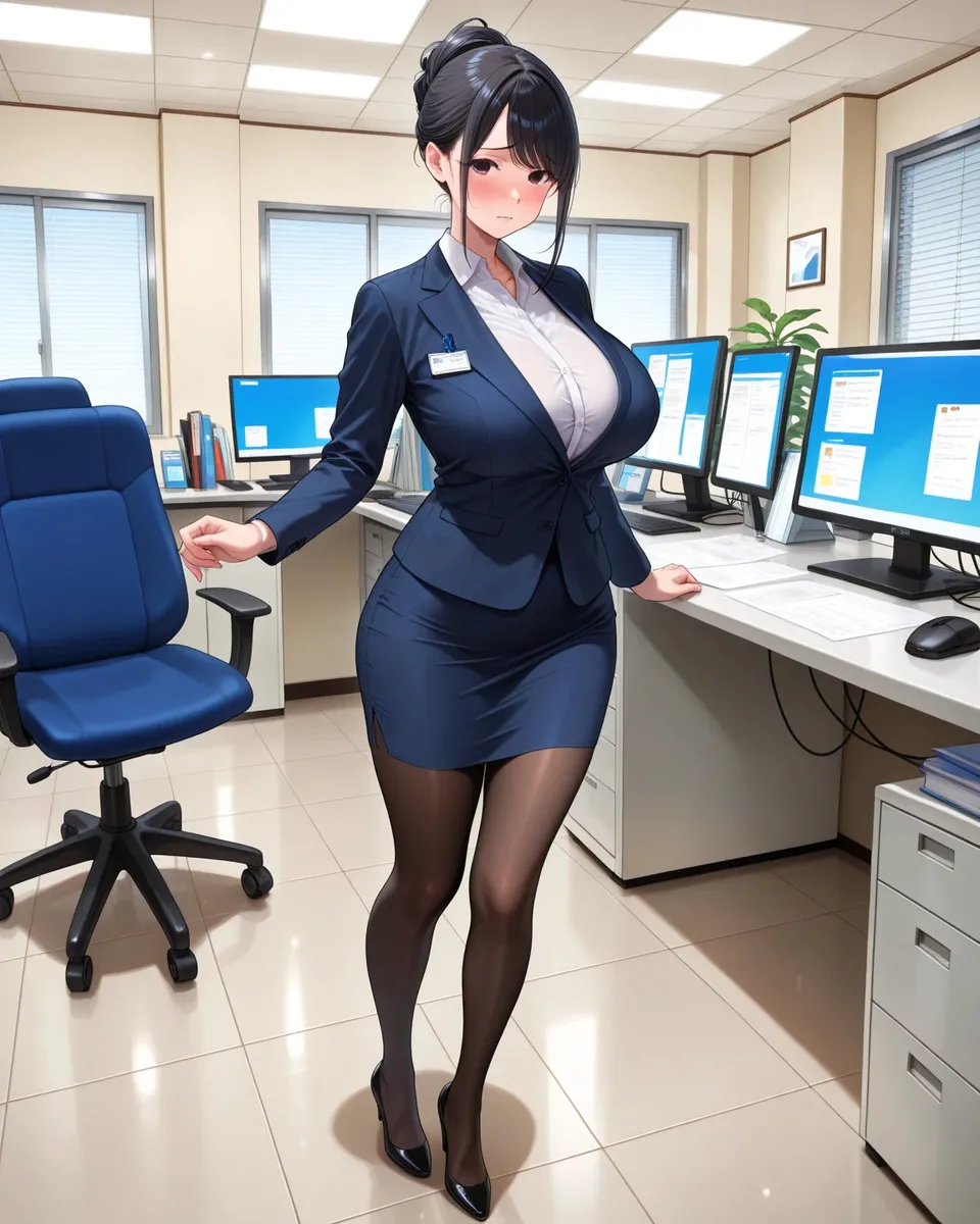 Office Sexy Lady, Pantyhose 01 A.I. - Image 77