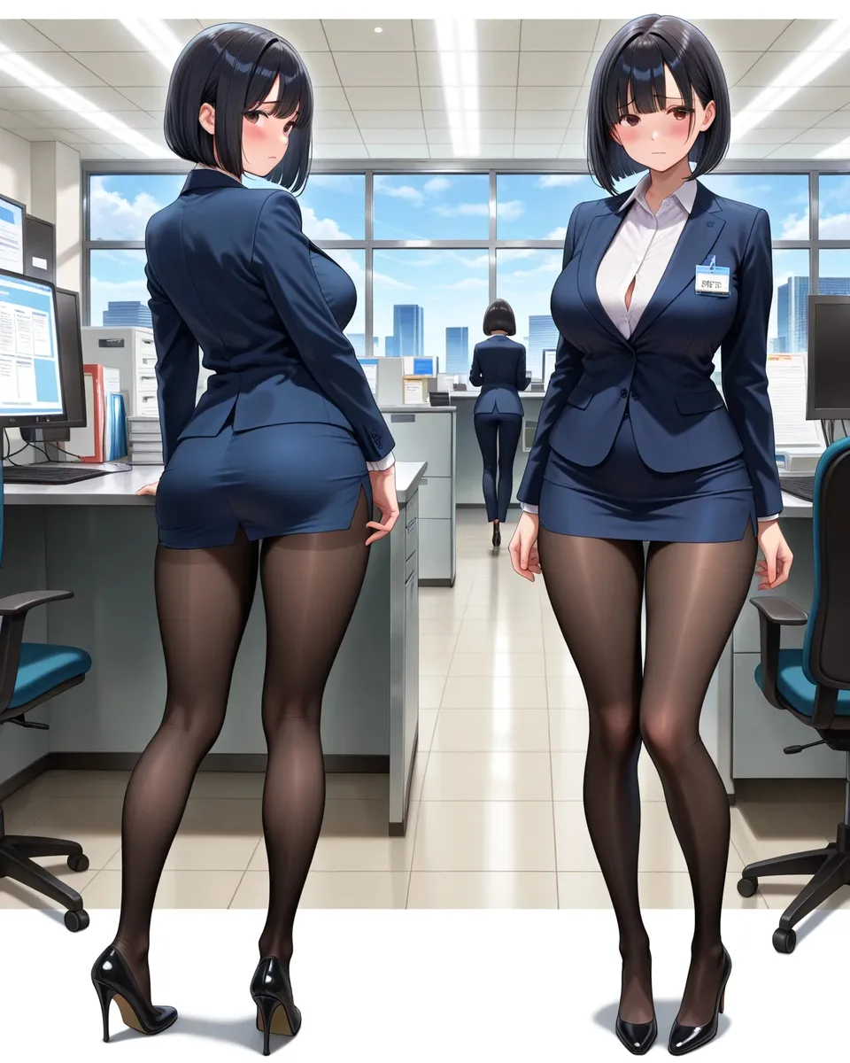 Office Sexy Lady, Pantyhose 01 A.I. - Image 82