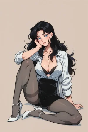 Office Sexy Lady, Pantyhose 01 A.I. - Page 8