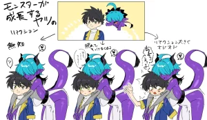 Oisuke no Tsukue Oisuke 相棒のチビモンスターが目隠れ爆乳お姉さんに進化ふたなりになったボーイッシュ娘ムラムラが終わるまでハメ続ける - Page 35