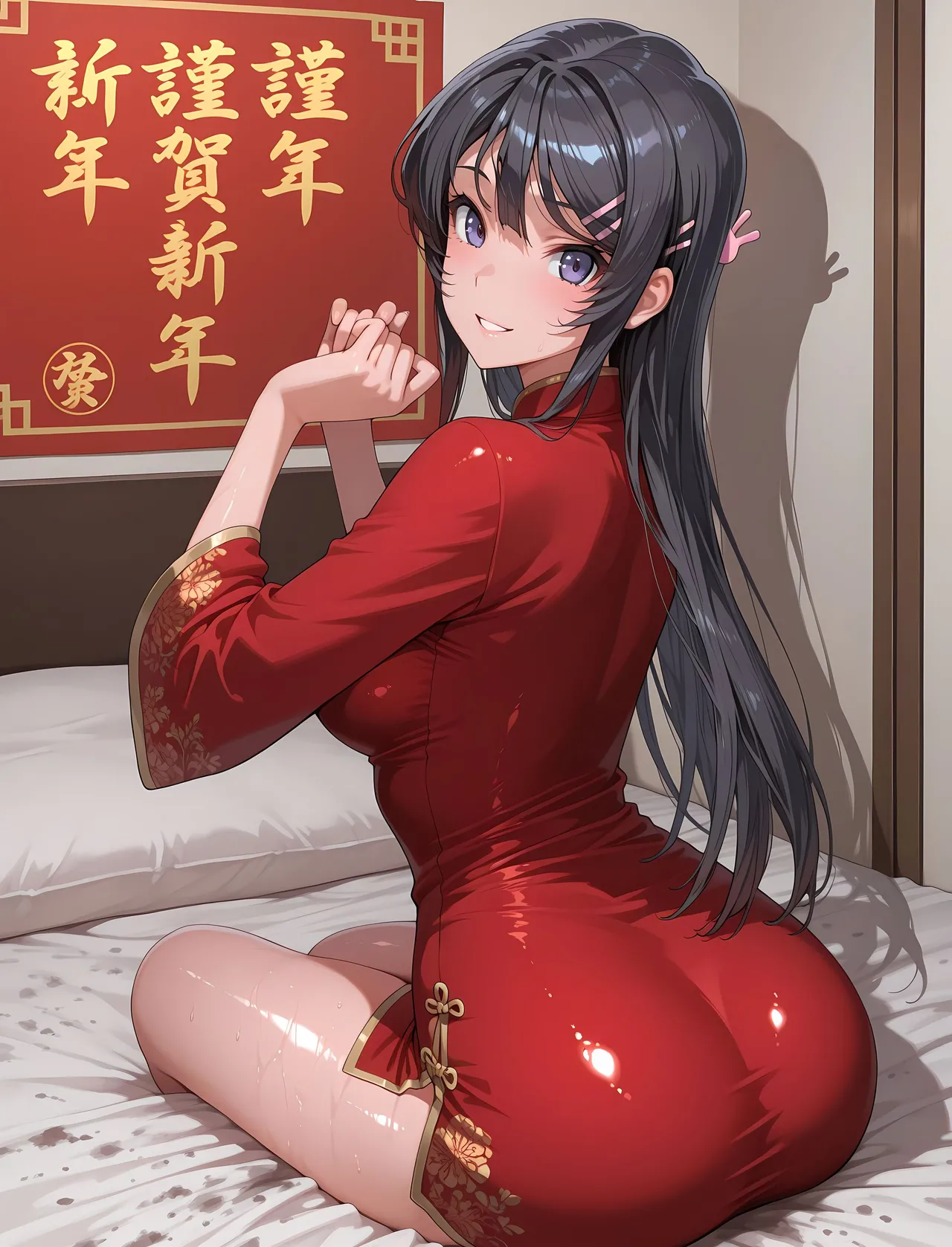 Oki Senpai 樱岛麻衣 Sakurajima Mai China Dress - Image 13