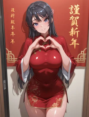Oki Senpai 樱岛麻衣 Sakurajima Mai China Dress Thumbnail