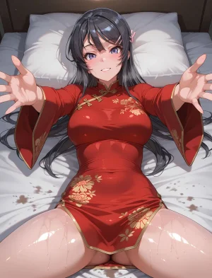 Oki Senpai 樱岛麻衣 Sakurajima Mai China Dress - Page 19