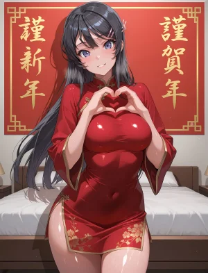 Oki Senpai 樱岛麻衣 Sakurajima Mai China Dress - Page 2