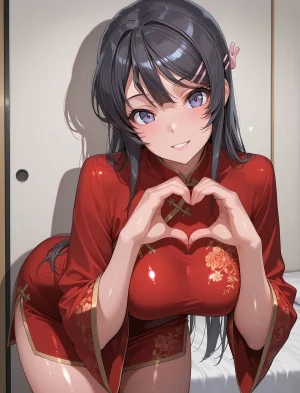 Oki Senpai 樱岛麻衣 Sakurajima Mai China Dress - Page 4