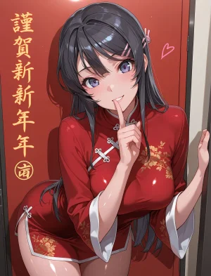 Oki Senpai 樱岛麻衣 Sakurajima Mai China Dress - Page 5